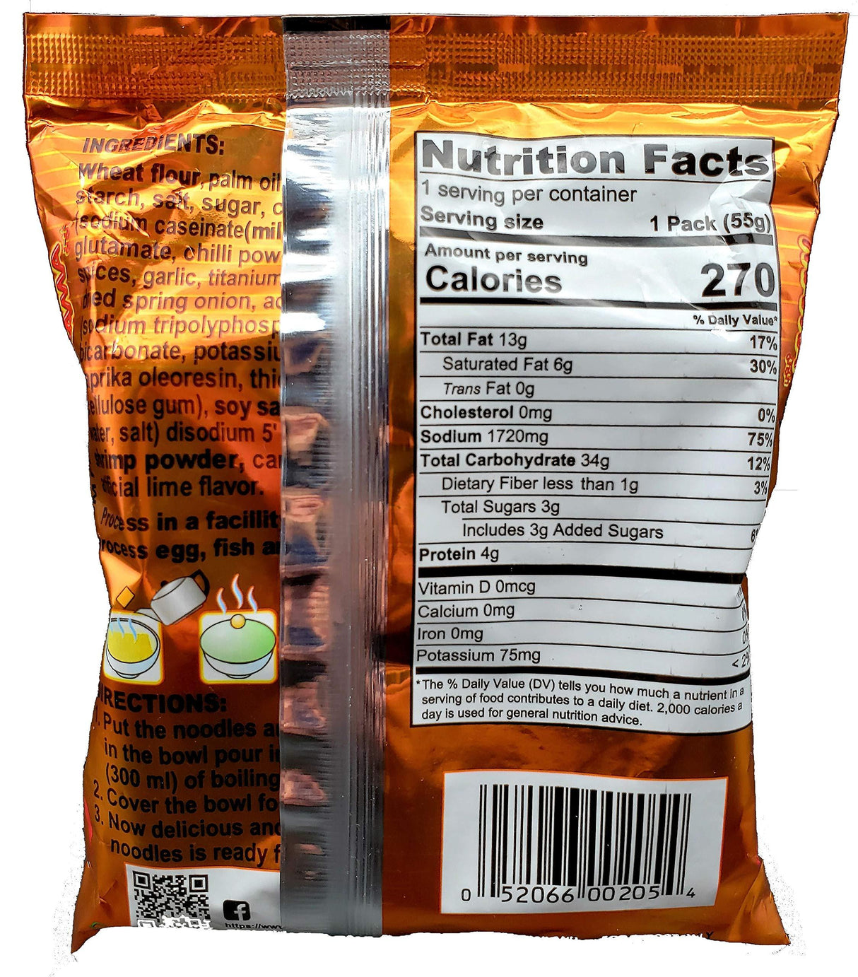 MAMA Instant Noodle Spicy Flavor 3.17 Oz x Pack of 20 - Mighty Depot