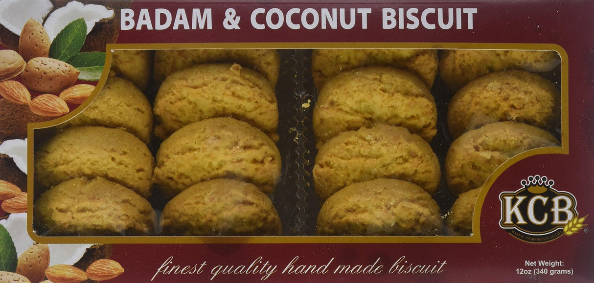 KCB, Badam & Coconut Biscuit, 340 Grams(gm) - Mighty Depot