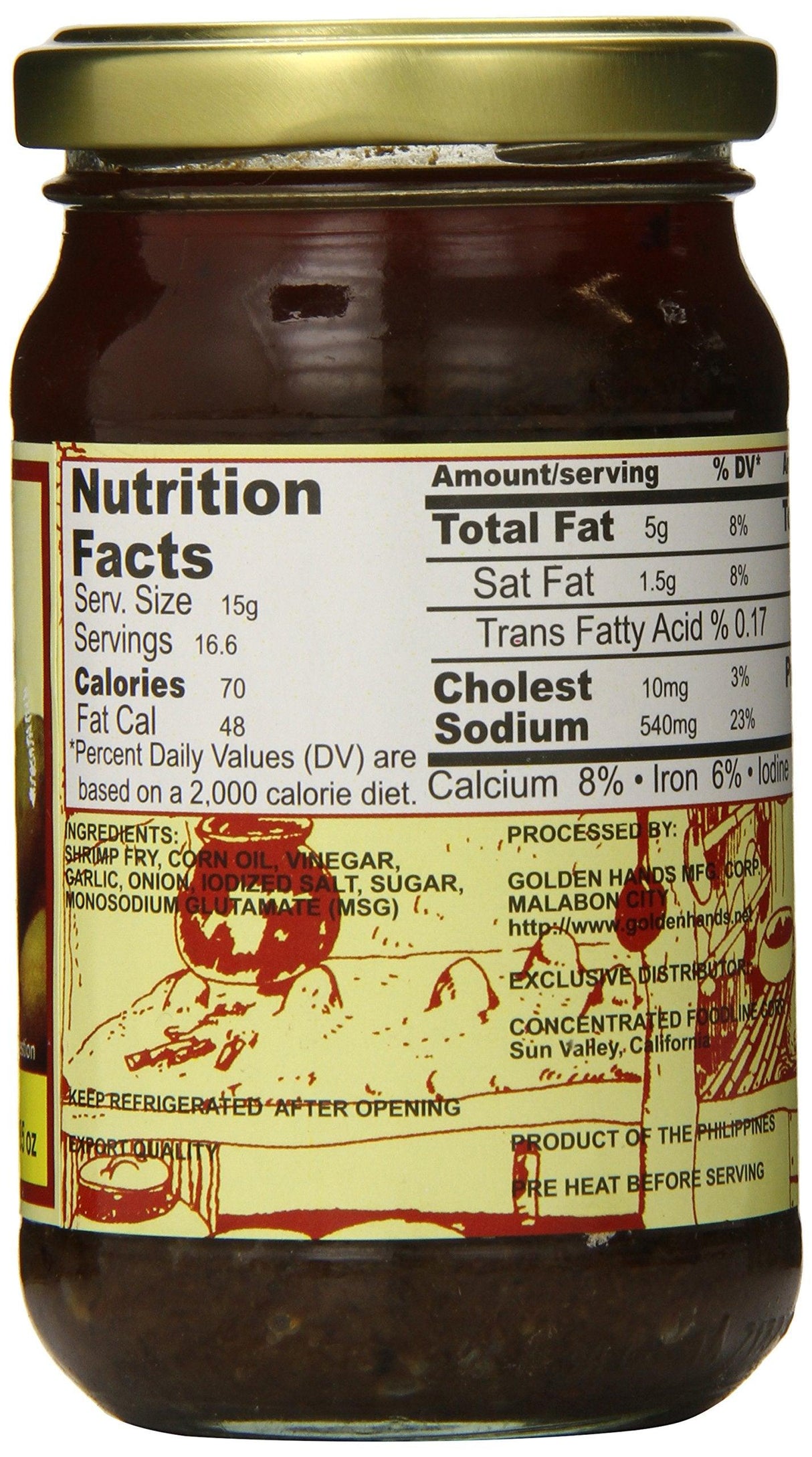 Kamayan Sauteed Shrimp Paste, Sweet, 8.8 Ounce - Mighty Depot