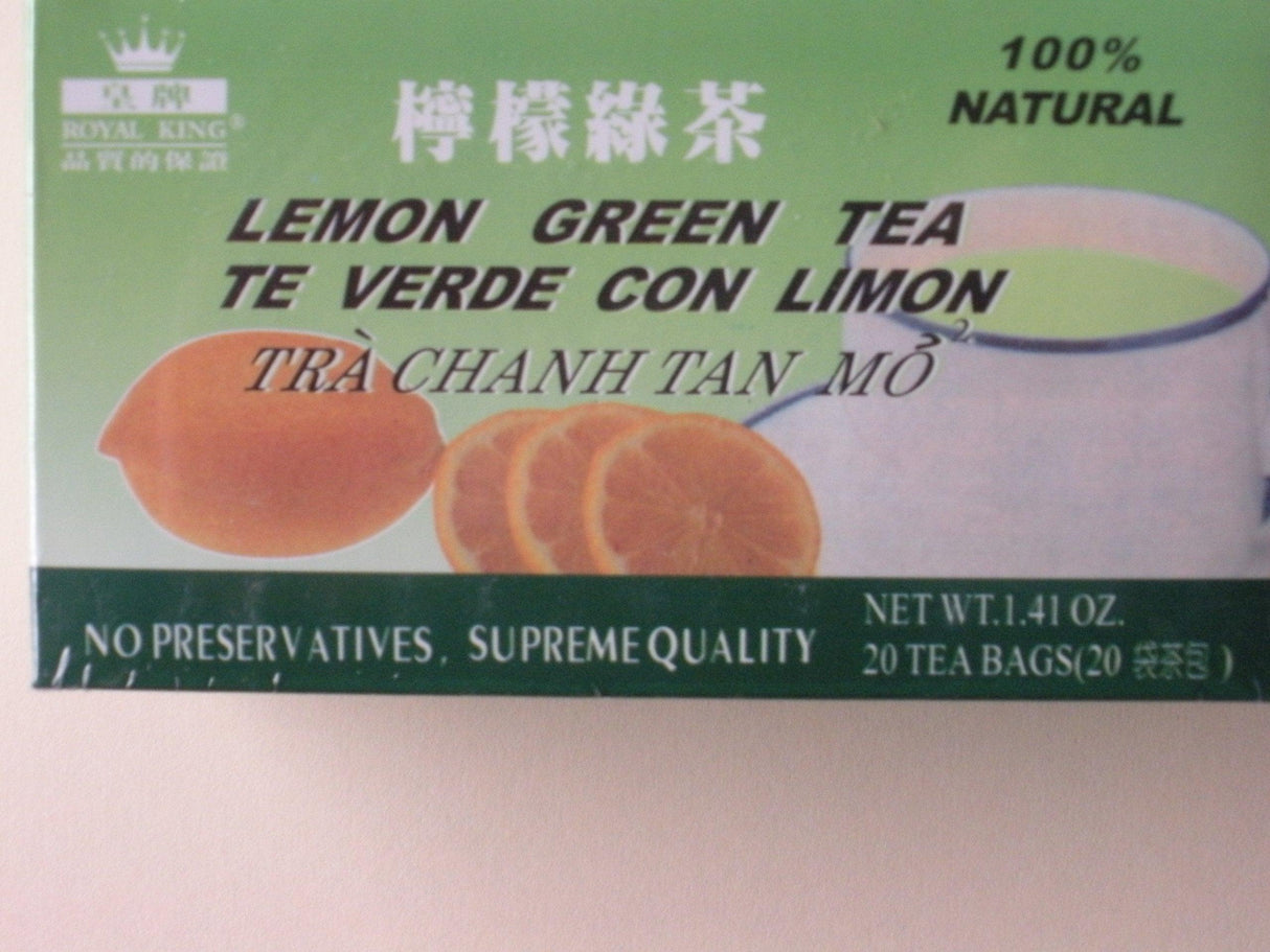 Lemon Green Tea 20-count Boxes (Pack of 4) - Mighty Depot