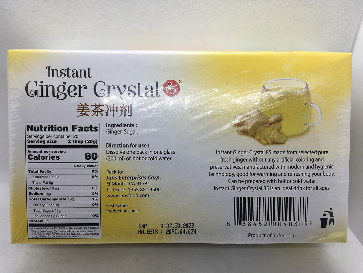 tl instant ginger crystal 85 (healthy drink / 10-ct) - 8oz - Mighty Depot
