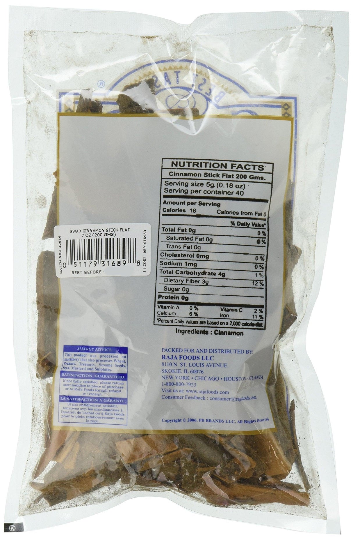 Great Bazaar Swad Flat Cinnamon, 7 Ounce - Mighty Depot