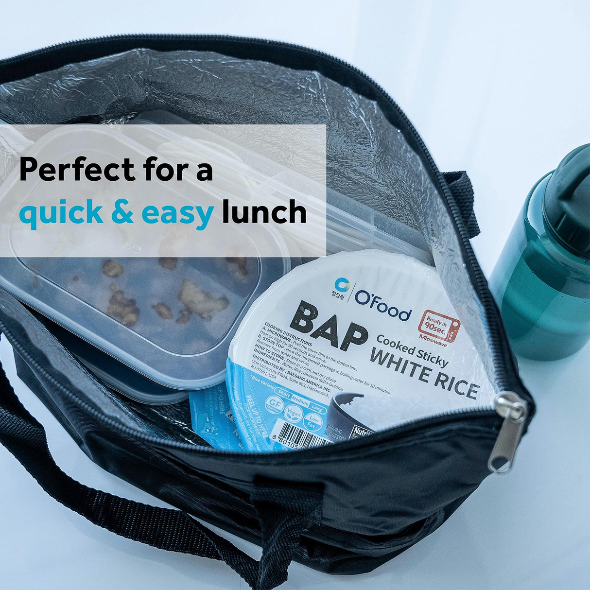 Chung Jung One O'Food BAP, Instant Cooked Sticky White Rice, Ready to Eat, Microwavable & Gluten-Free - Mighty Depot