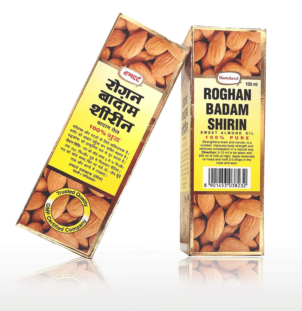 Hamdard Roghan Badam Shirin Sweet Almond Oil - 100 ml (Pack of 4) - Mighty Depot