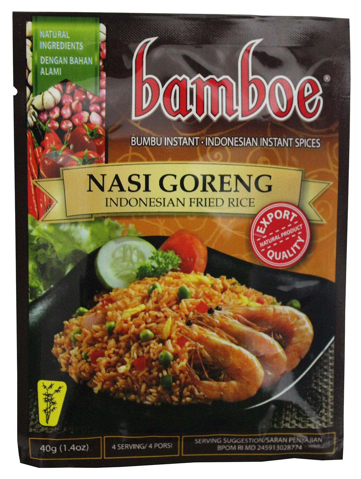 Nasi Goreng - Indonesian Instant Fried Rice By Bamboe - Pack of 5 - Mighty Depot