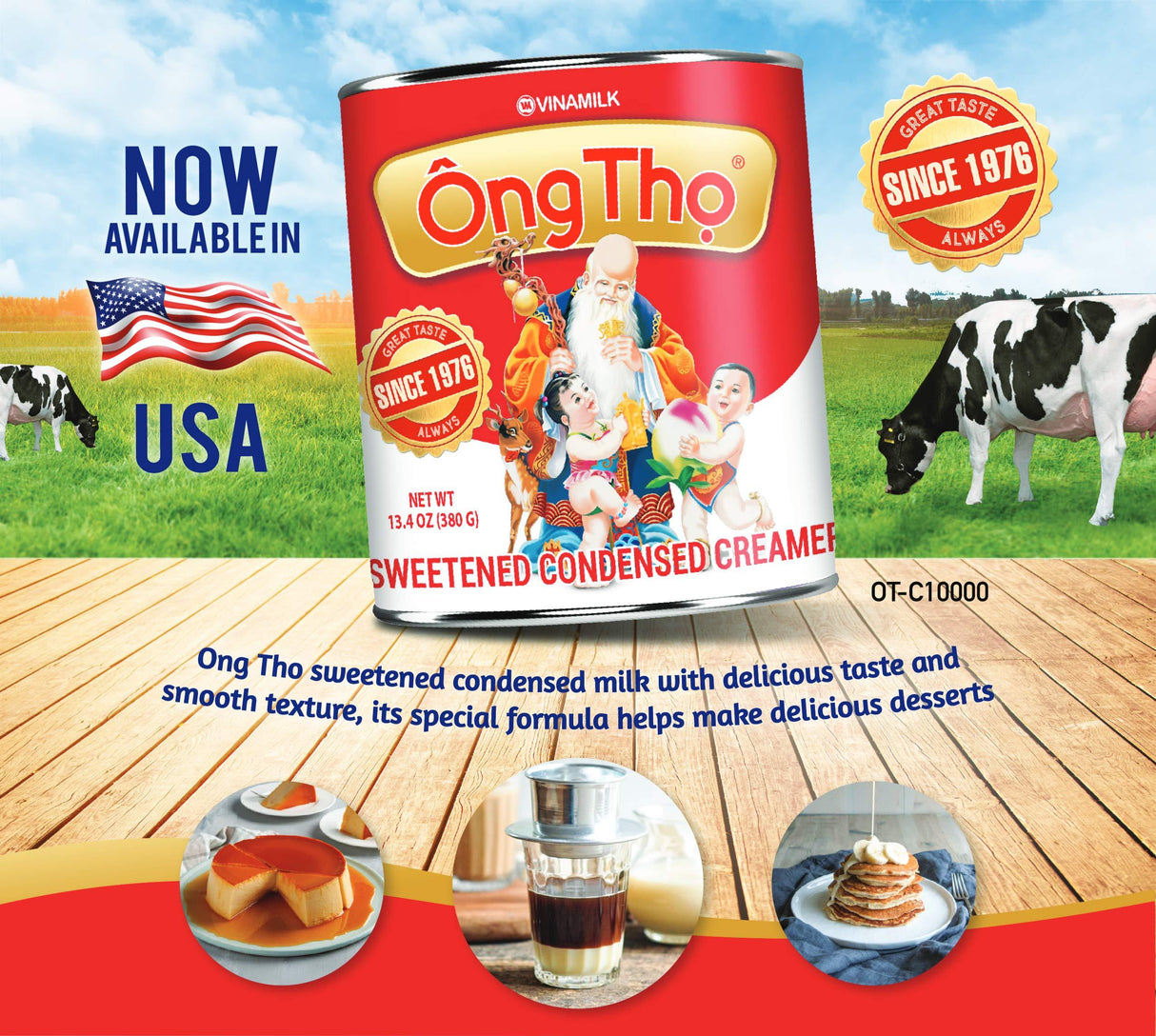 Ong Tho - Sweetened Condensed Creamer, 13.40 oz - Mighty Depot