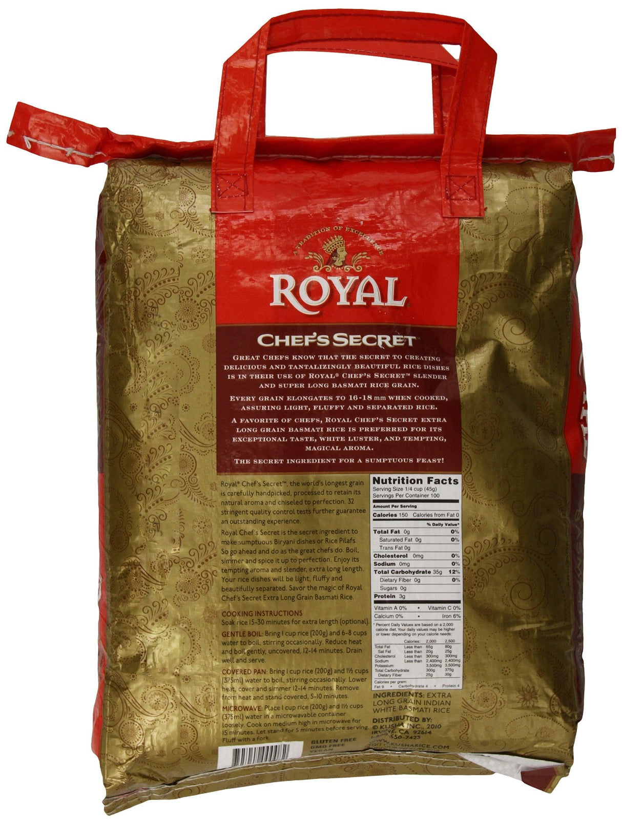 Royal Chef's Secret Extra Long Grain Basmati Rice lb - Mighty Depot