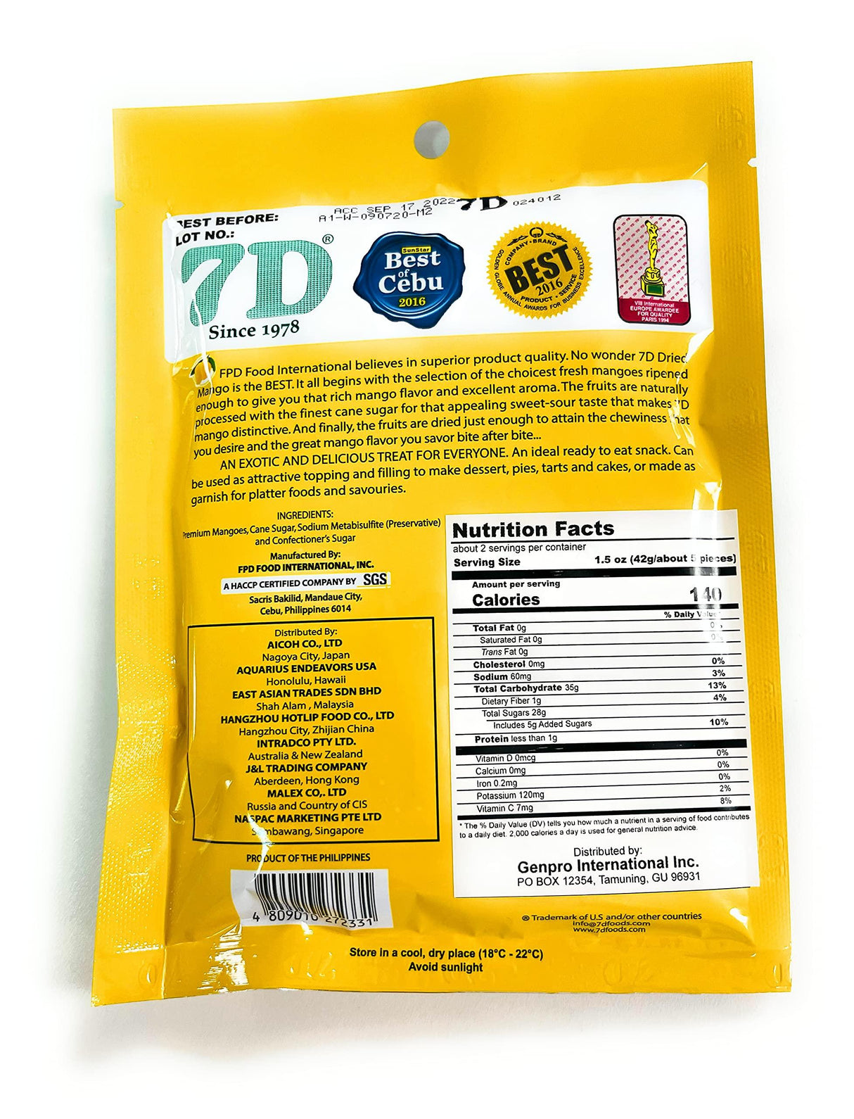 7D Dried Mangoes - Mighty Depot