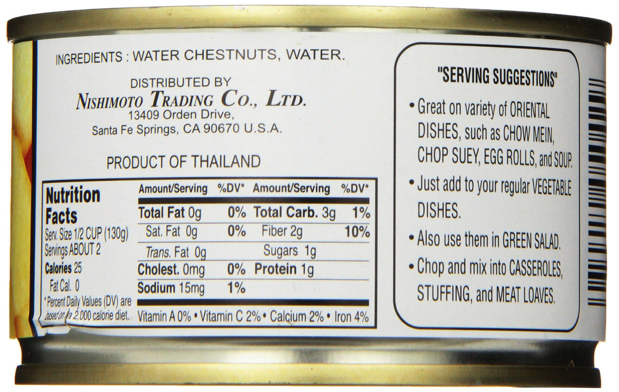China Sea Sliced Water Chestnuts, 8 Ounce (Pack of 12) - Mighty Depot
