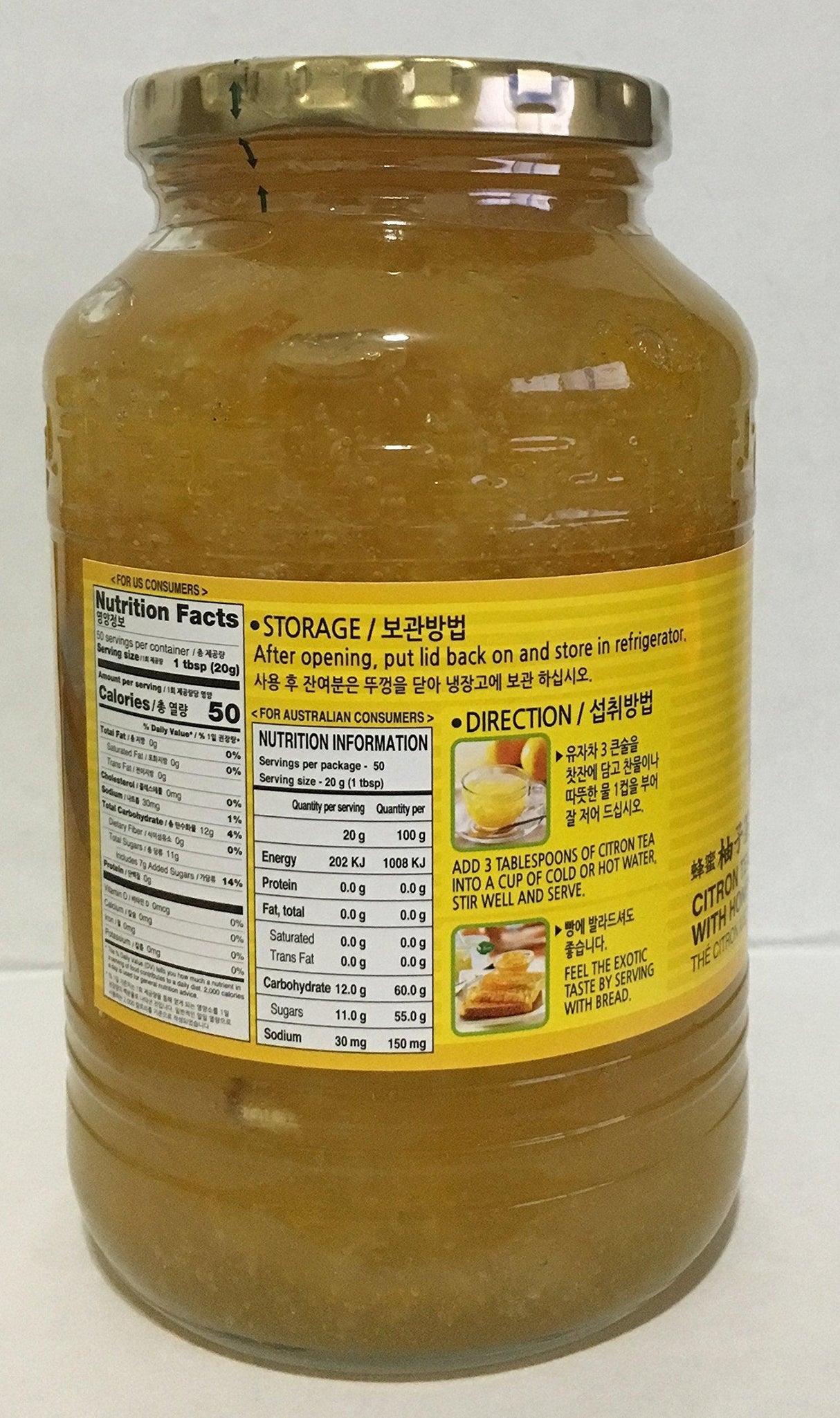 Sura Wang, Surasang Citron Tea with Honey, 1 Bottle - Mighty Depot