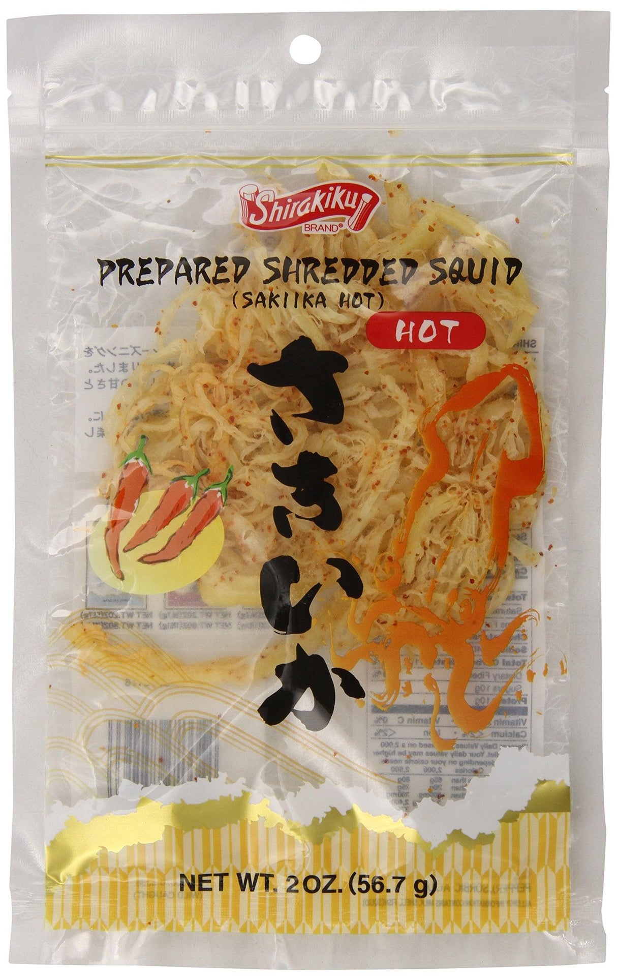 Shirakiku Saki Ika Spicy Shredded Squid, 2 Ounce - Mighty Depot