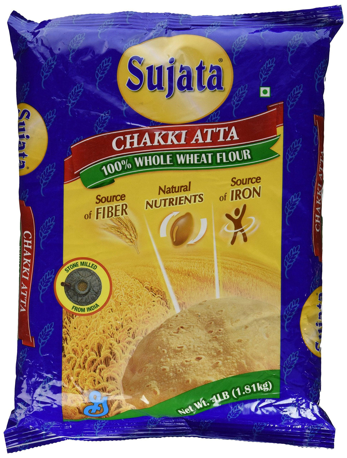 Sujata Chakki Atta, 4 Pound - Mighty Depot