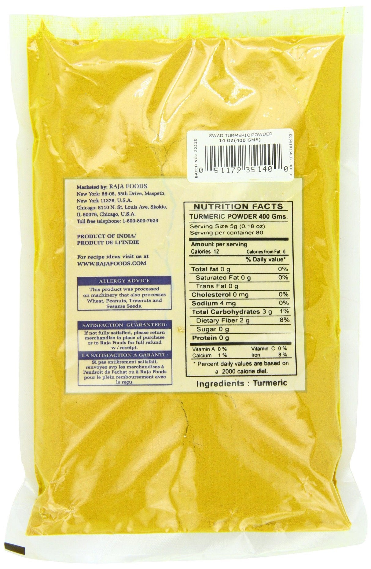 Swad Turmeric Powder, 14-Ounce (Pack of 5) - Mighty Depot