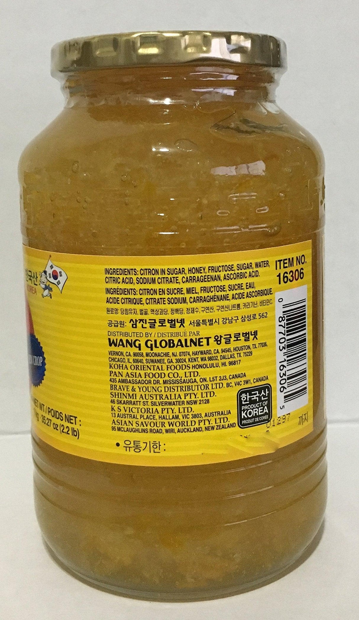 Sura Wang, Surasang Citron Tea with Honey, 1 Bottle - Mighty Depot