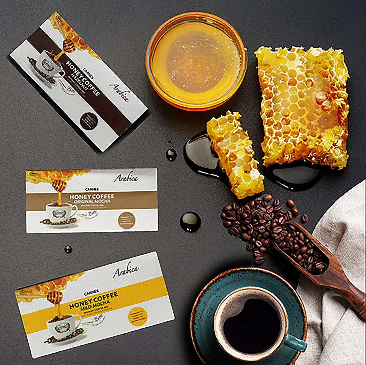 Carnes Premium Instant Coffee Mix with Honey Powder - Mighty Depot