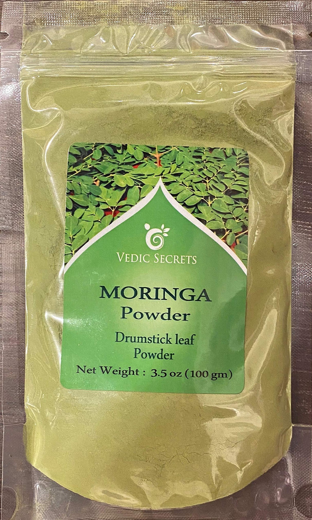 Vedic Secrets Moringa (Drumstick Leaf) Powder - 100 Grams - Mighty Depot