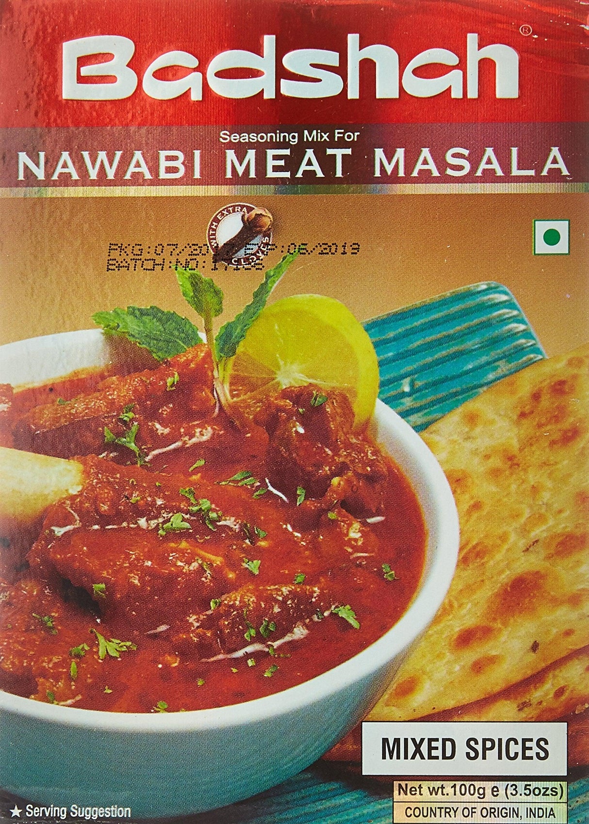 Badshah Nawabi Meat Masala(3.5oz., 100g) - Mighty Depot