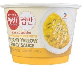 CJ HETBAHN CUPBAHN Cooked White Rice with Creamy Yellow Curry Sauce 9.87 oz (280g) - Mighty Depot