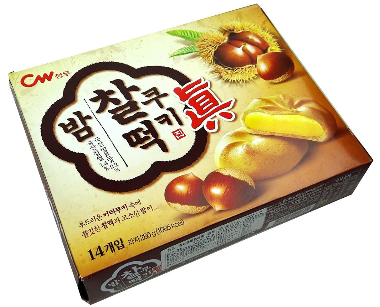 Cheongwoo - Chestnut Rice cake Cookie, 9.10 Ounce - Mighty Depot
