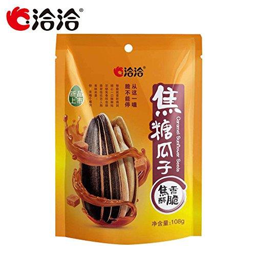 Chinese Food Snacks ChaCheer Melon Seeds 108g3bags 洽洽瓜子 香瓜子 葵花籽 零食炒货焦糖味 108g3 - Mighty Depot