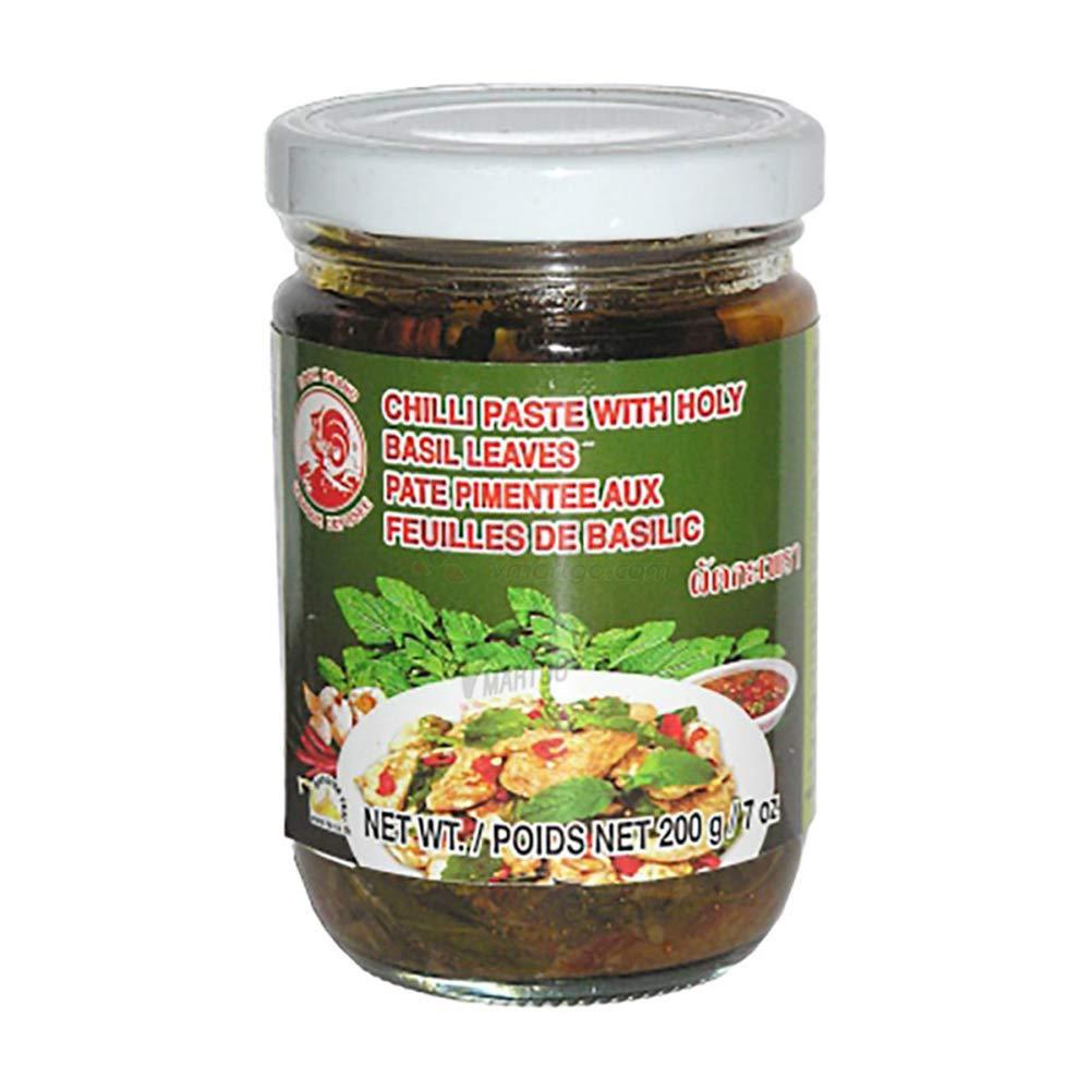 Cock Brand Chili Paste with Holy Basil Leaves 8 oz - Pack of 1 - Mighty Depot