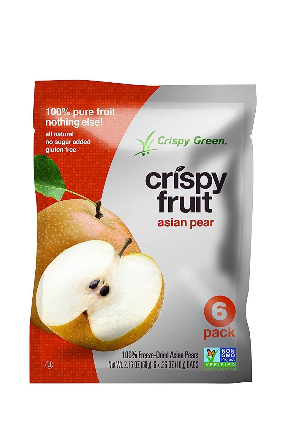 Crispy Green Fruit Snacks, Crispy Asian Pears, 2.2 Ounce Pouch - Mighty Depot