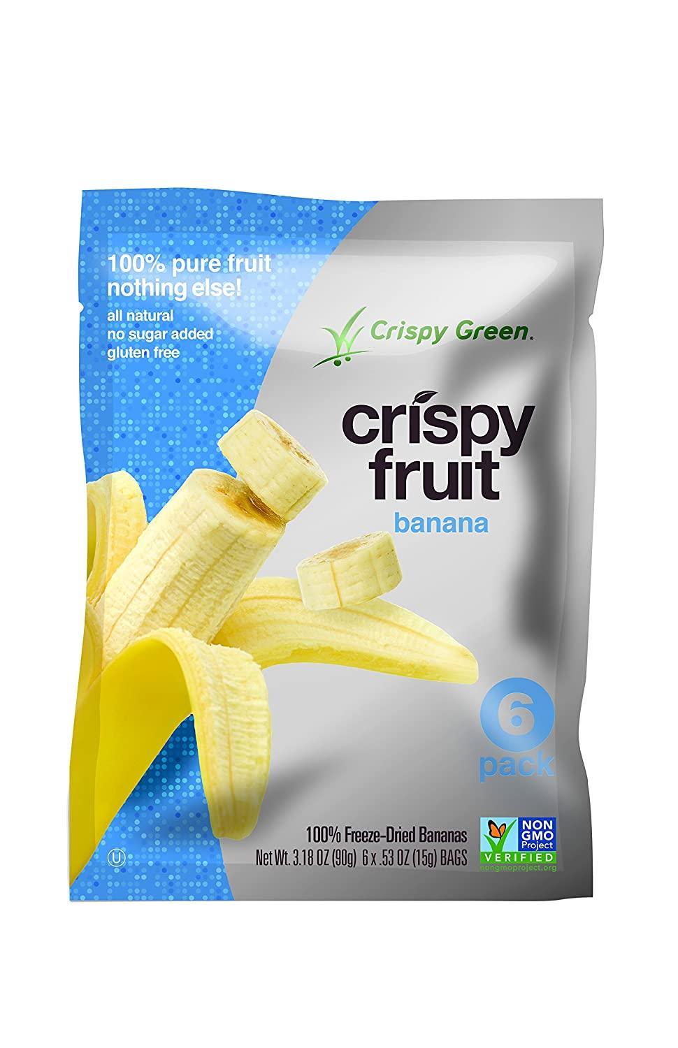 Crispy Green Fruit Snacks, Crispy Bananas, 3.2 Ounce Pouch - Mighty Depot