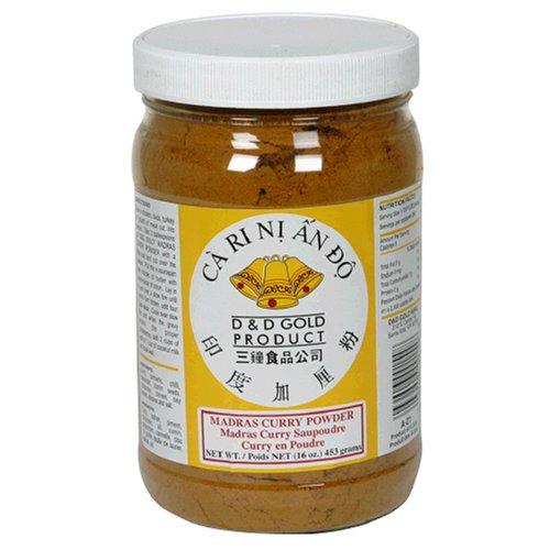 D&D Gold Madras Curry Powder, 16-Ounce Jars (Pack of 3) - Mighty Depot