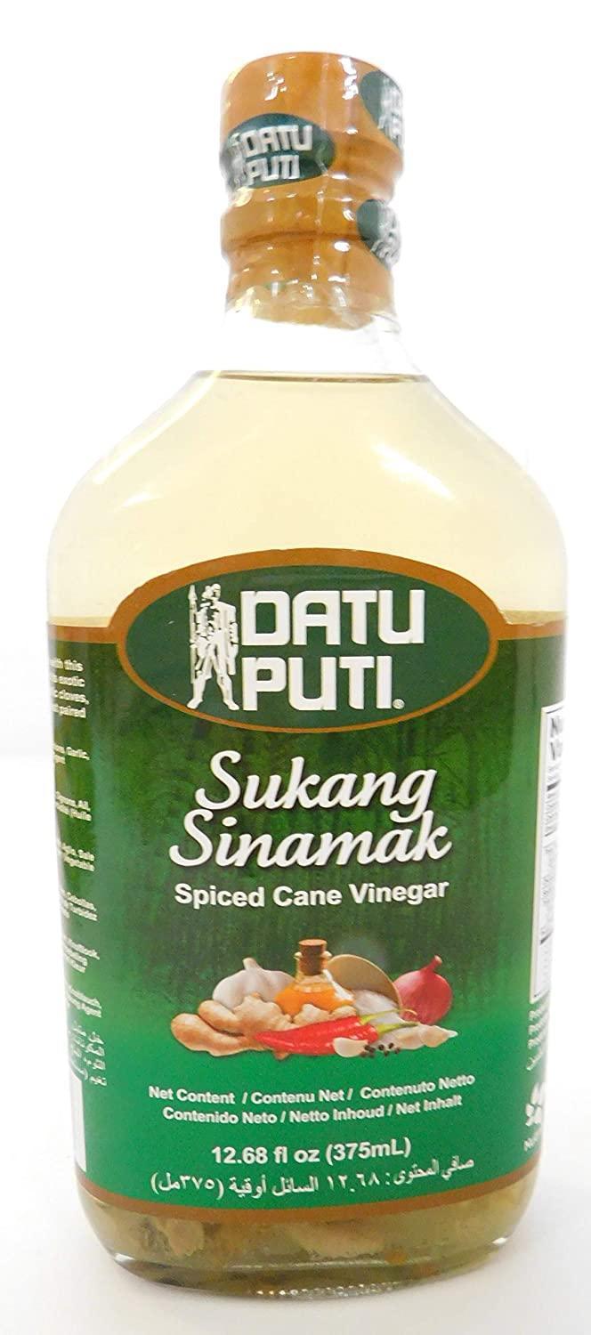 Datu Puti Sukang Sinamak (Spiced Cane Vinegar), 12.68 Ounces, 1 Bottle - Mighty Depot