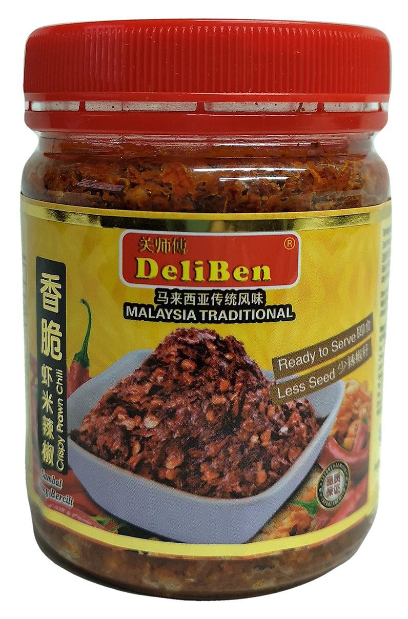 DeliBen - Crispy Prawn Chilli, 8.4 Ounces, (1 Jar) - Mighty Depot