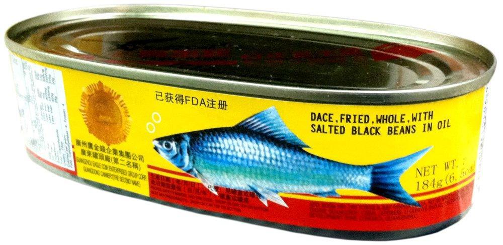 Eagle Coin WHOLE FRIED DACE with SALTED BLACK BEANS IN OIL 6.5oz (3 Pack) - Mighty Depot