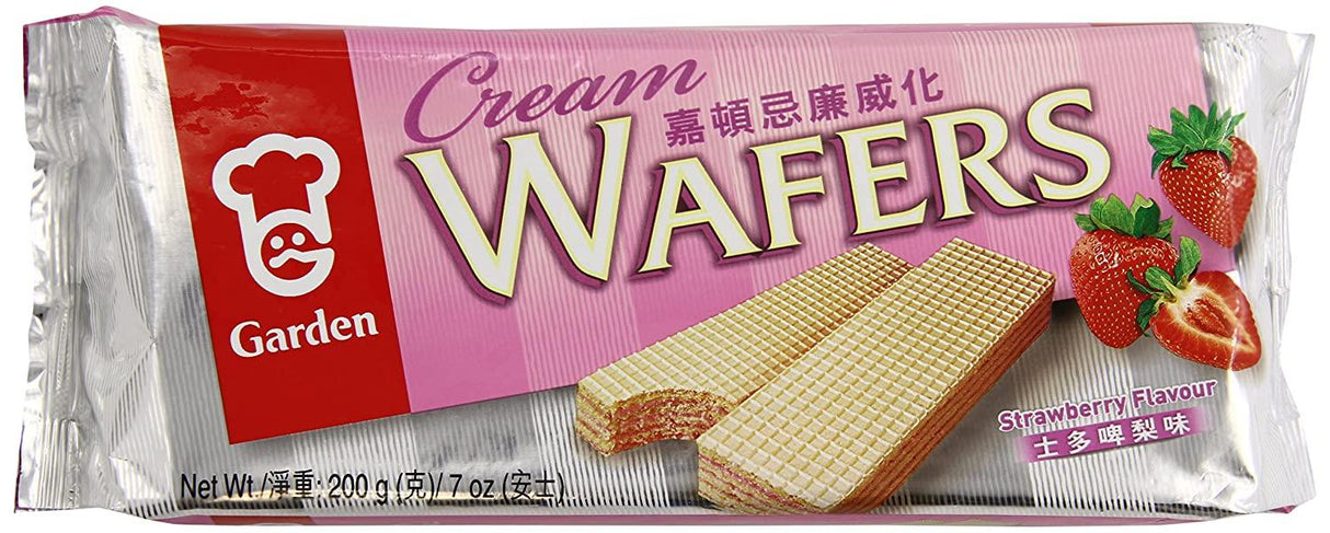 Garden Strawberry Cream Wafers, 7-Ounce (Pack of 8) - Mighty Depot