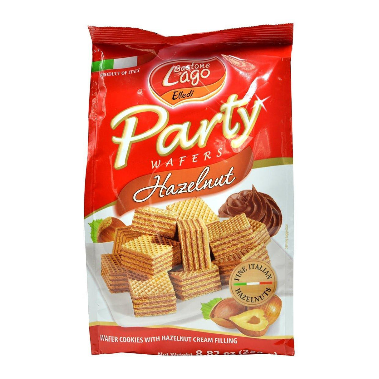 Gastone Lago Party Cookie Wafers, Cream Filled, 8.82 oz, 8.82 oz - Mighty Depot