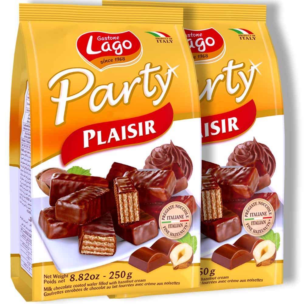 Gastone Lago Party Wafers Cookies 8.82 oz, 250g (Plaisir, 2-Pack) - Mighty Depot