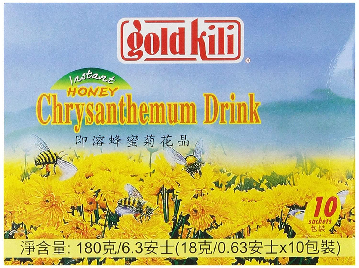 Gold Kili Instant Chrysanthemen Drink with Honey, 10-Count Packets, 6.3 Ounce (Pack of 4) - Mighty Depot