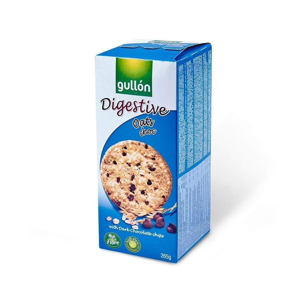 Gullon Oat and Choco Digestive Cookie Biscuits - with Dark Chocolate chips - 15 oz - Mighty Depot