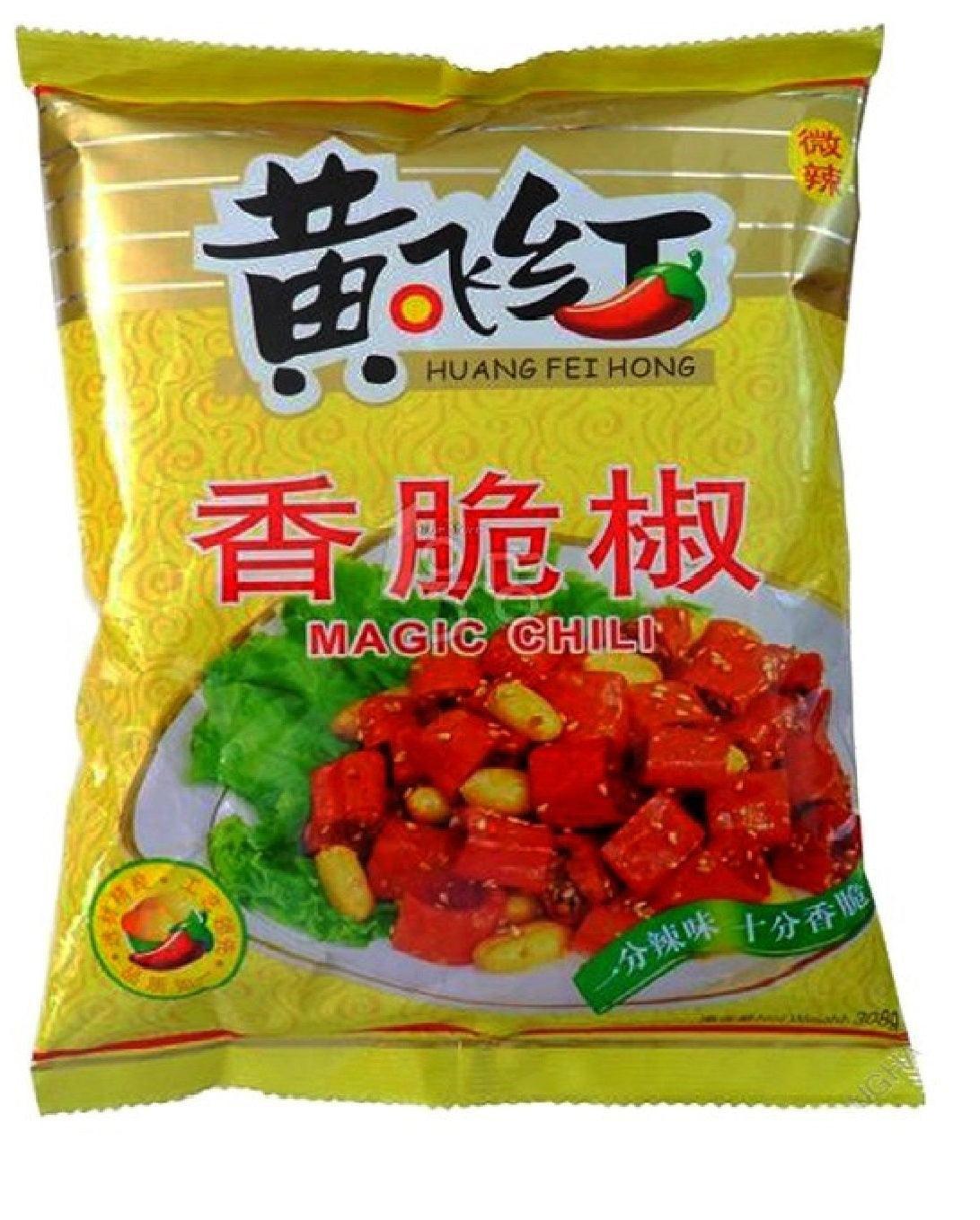Huang Fei Hong(huangfeihong) Spicy Cripy Peanut (Magic Chili with Peanut, 3 Bag) - Mighty Depot