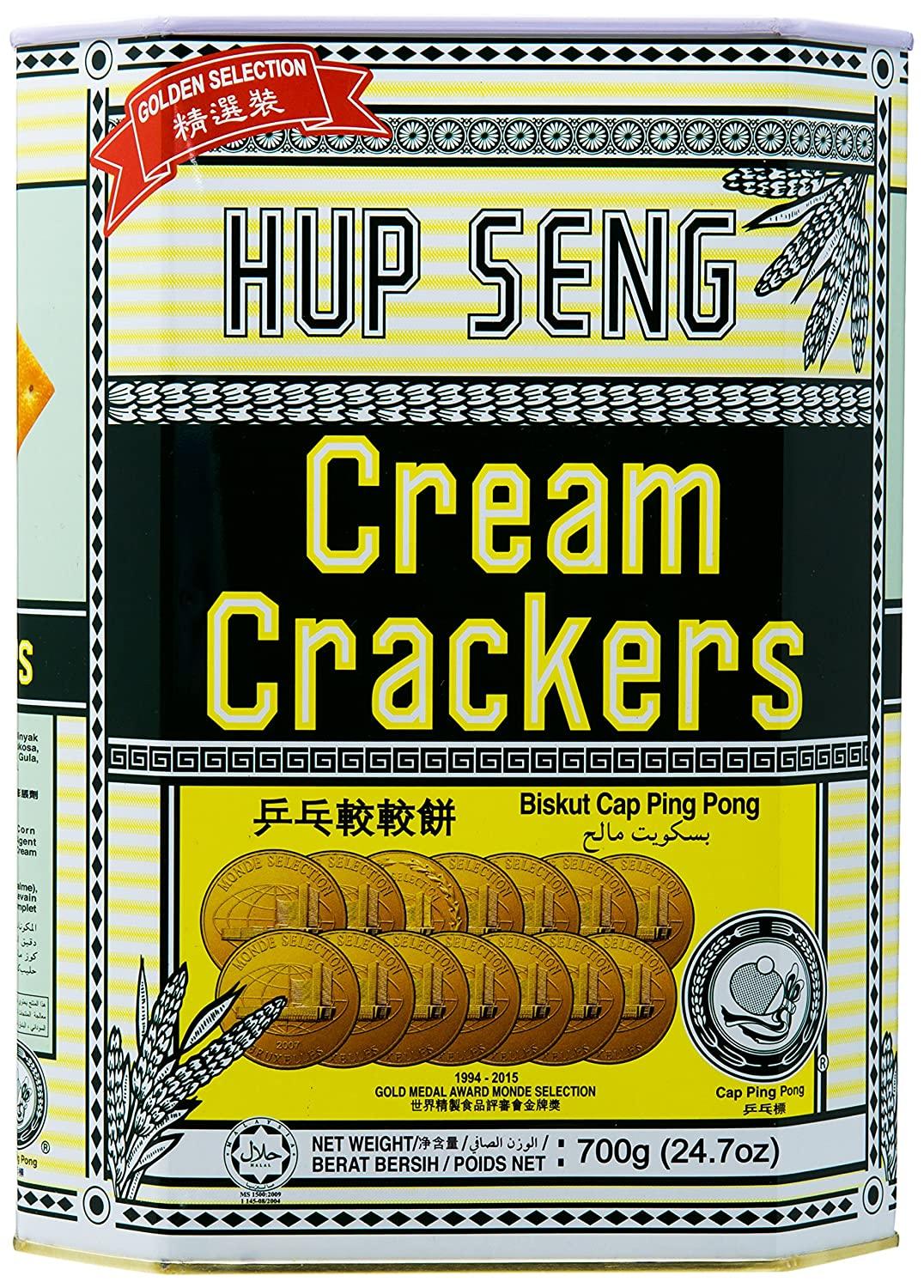 Hup Seng Golden Selection Cream Crackers 24.7 Ounce Value Tin - Mighty Depot