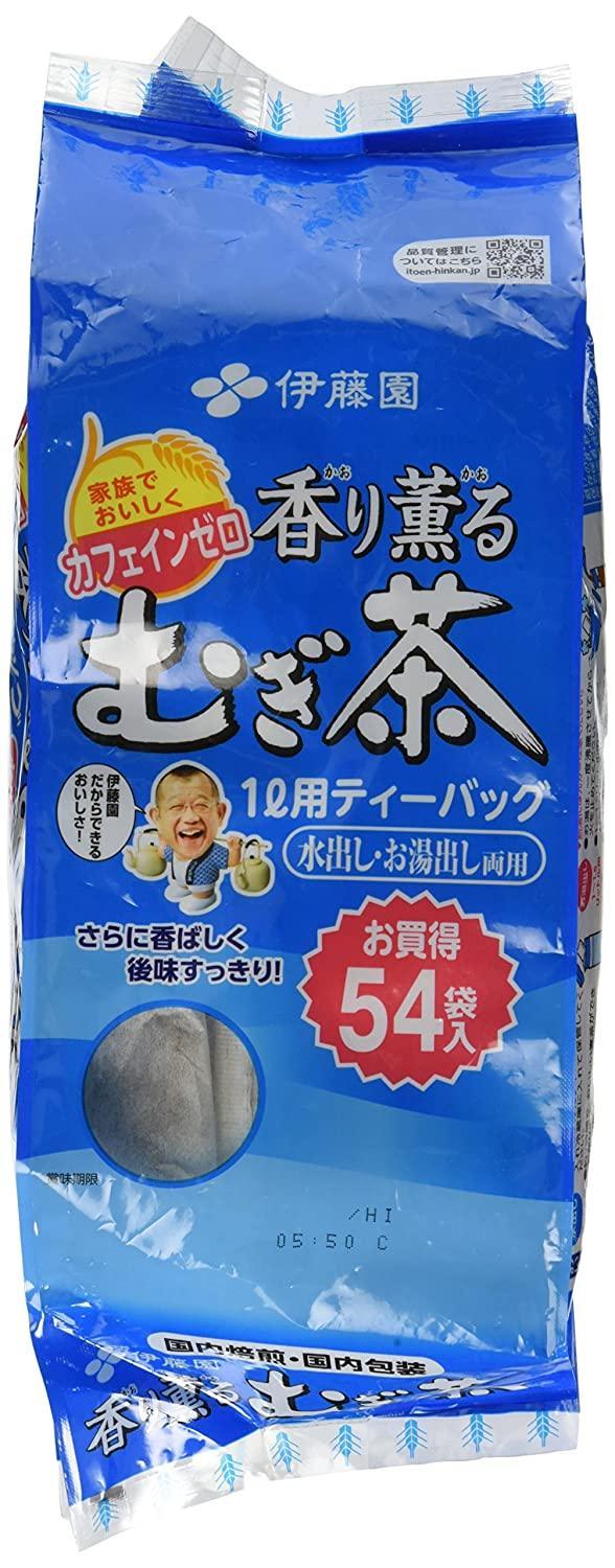 ITO EN Japanese Barley Tea Kaori Kaoru (Aromatic) Mugichae Tea COLD/HOT 54 Bags - Mighty Depot