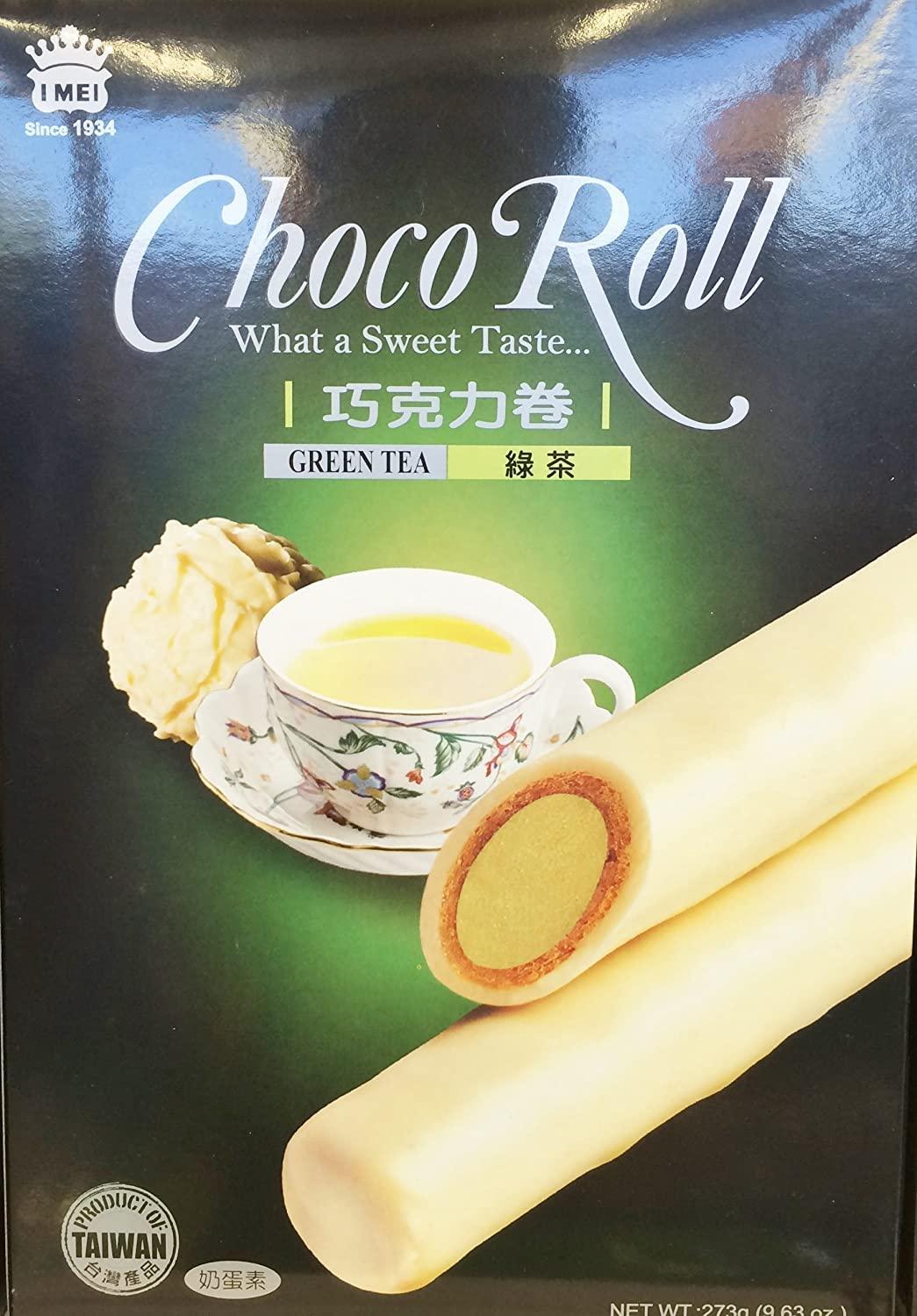 Imei Choco Roll Cookies Green Tea Flavor, 2 Pack - Mighty Depot
