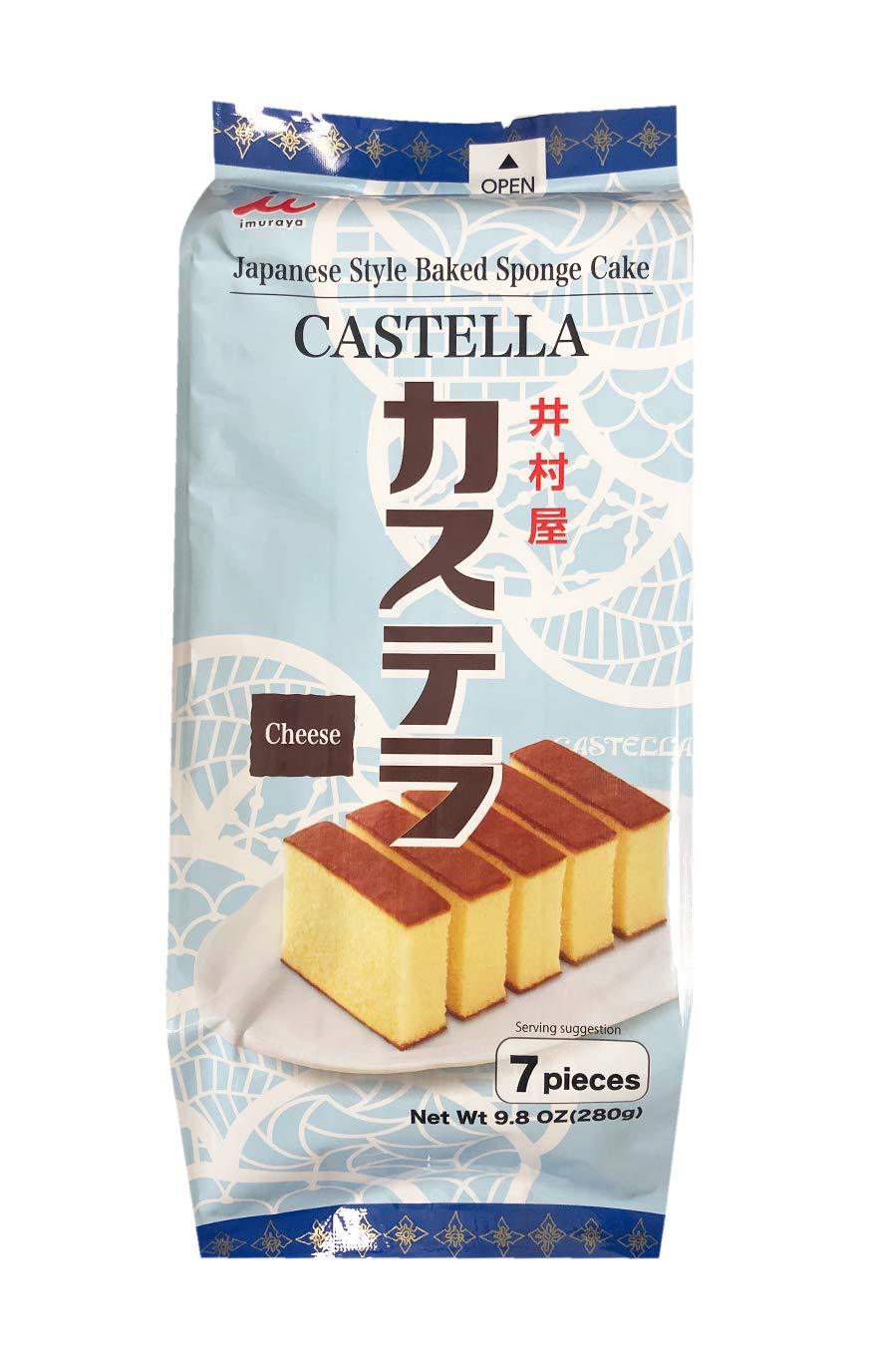 Imuraya Japanese Style Pre-Sliced Baked Sponge Pound Cake 9.8oz, 7 Pieces (Cheese) - Mighty Depot