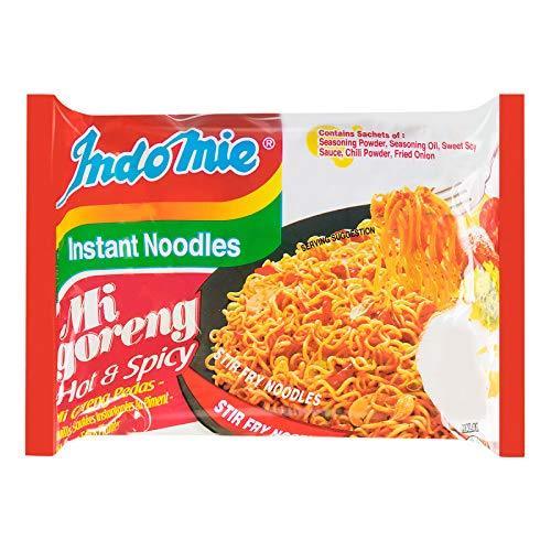 Indomie Mi Goreng Instant Stir Fry Noodles, Halal Certified, Original Flavor,Hot & spicy Flavor (Pack of 10) (hot & spicy, ) - Mighty Depot