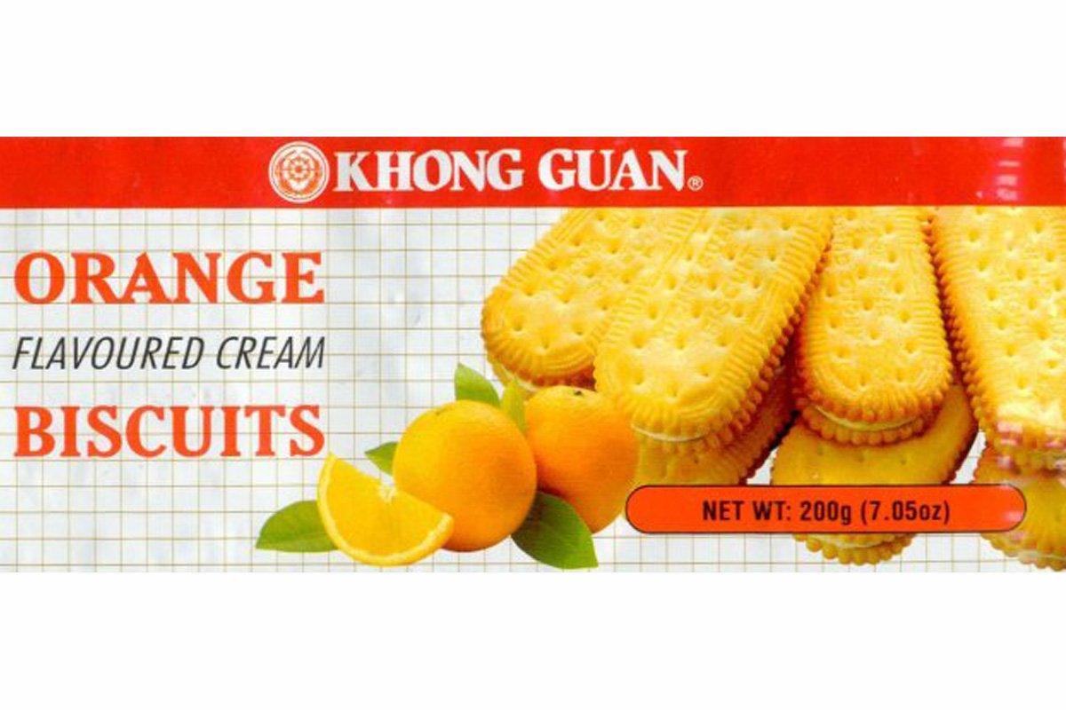 Khong Guan Biscuits (Orange Cream) (Pack of 1) - Mighty Depot