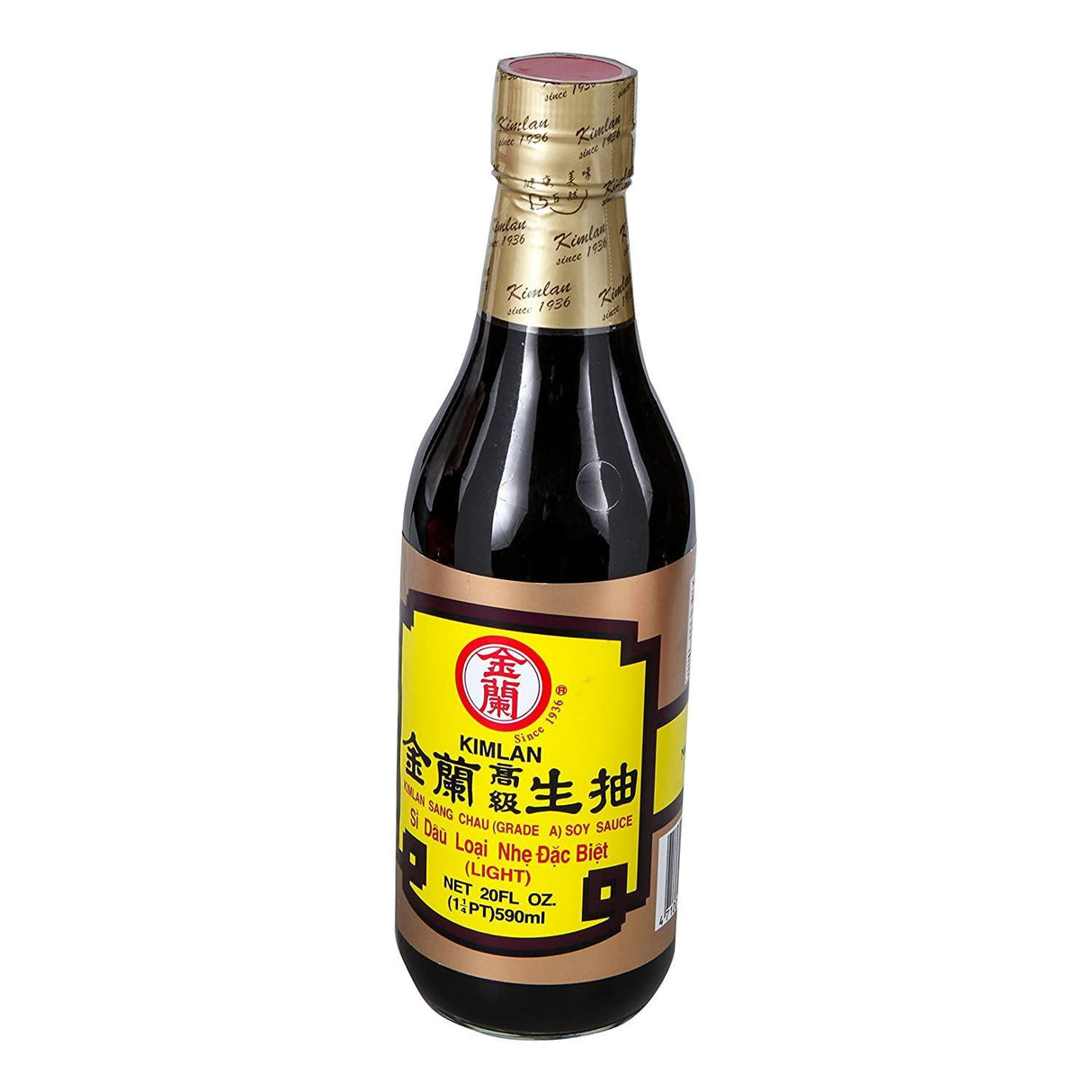 Kimlan Light Soy Sauce, Si Dau Loai Nhe Dac Biet - 20 oz (1 bottle) - Mighty Depot