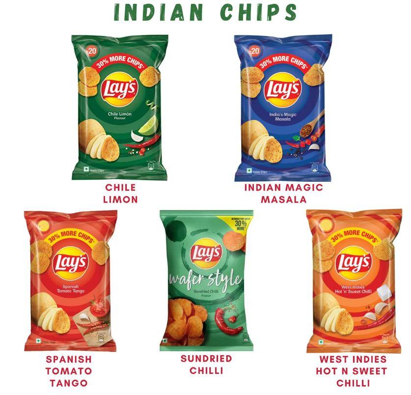 Lay's Chips Asian Mystery Box - 4 bags - Taiwan, Japan, Korean, Thai, Indian - Mighty Depot