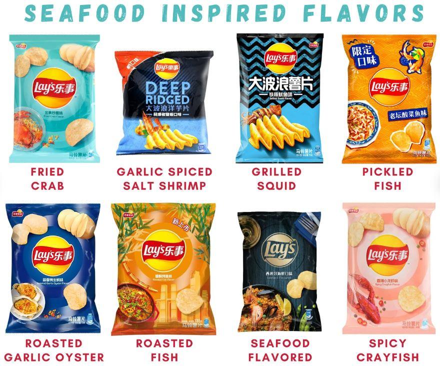 Lay's Chips Asian Mystery Box - 4 bags - Taiwan, Japan, Korean, Thai, Indian - Mighty Depot