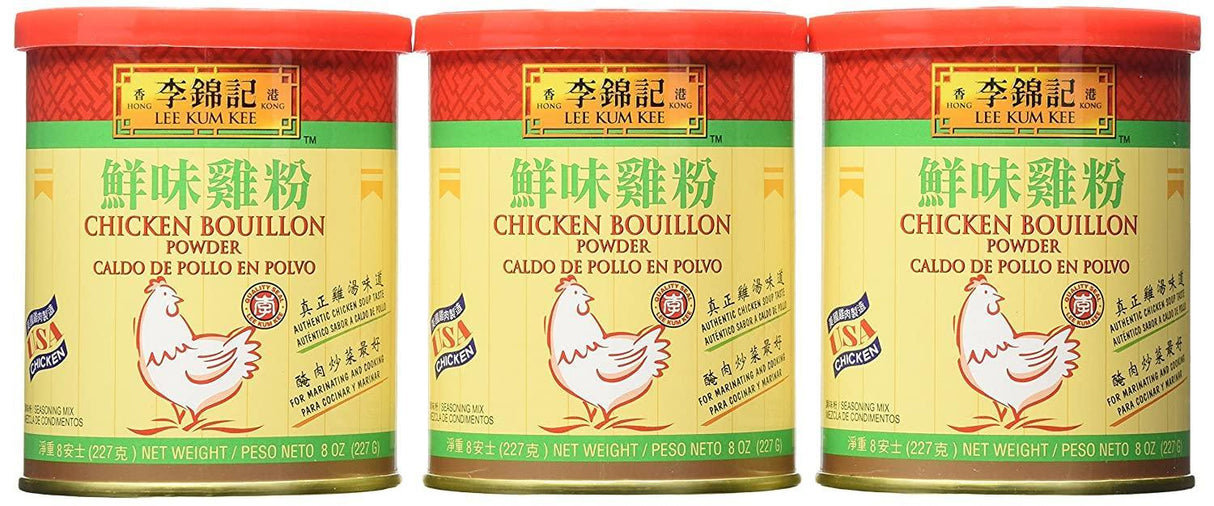 Lee Kum Kee Chicken Bouillon Powder, 8-Ounce Cans (Pack of 6) - Mighty Depot