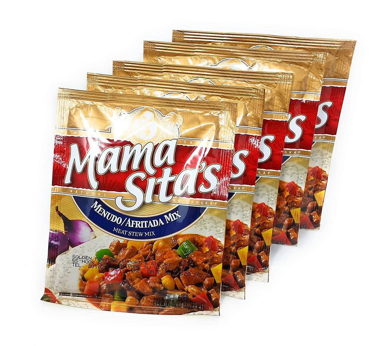 Mama Sita's Menudo/Afritada Meat Stew Mix, Five(5) Pack, 1.06 oz(30g) - Mighty Depot