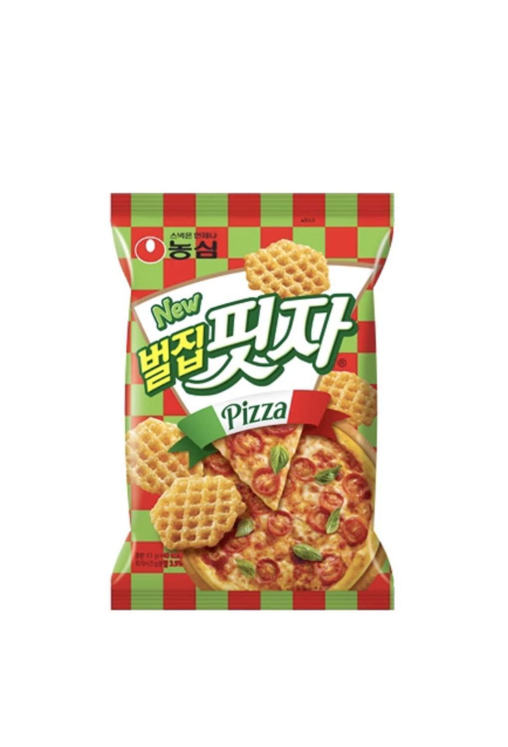 NONGSHIM Honeycomb Pizza 벌집핏자 90g Korean Crunchy Chips ( 2 bags) - Mighty Depot