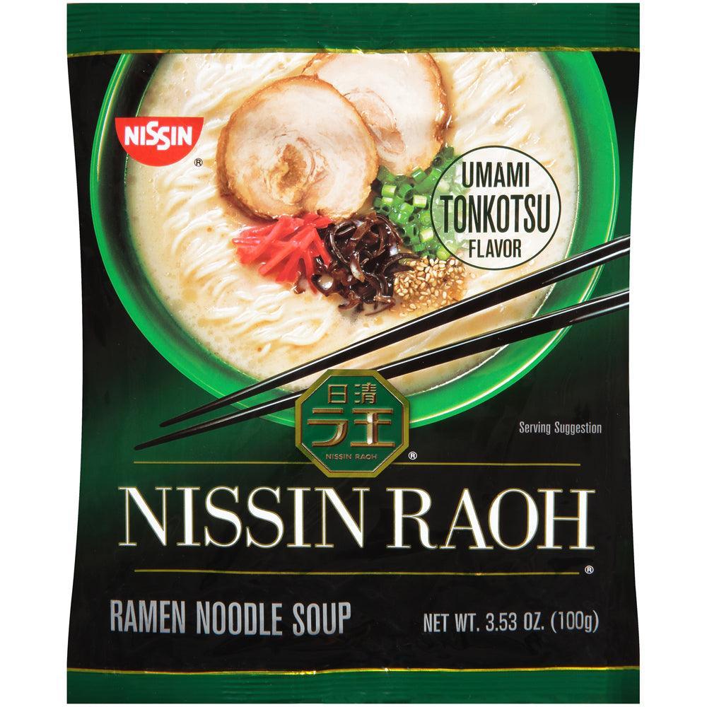 Nissin - RAOH Ramen Noodle Soup, Umami Tonkotsu, 3.53 Ounce, (Pack of 10) - Mighty Depot